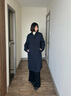 波司登（BOSIDENG）2025新款輕薄90鵝絨服女長(zhǎng)款小香風(fēng)菱格襯衫領(lǐng)保暖外套B250134188 暮色深藍(lán)|5995 M 165/88A 體重約110-120斤 曬單實(shí)拍圖