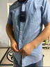 BLACKMONDAY高級(jí)感純棉襯衫男士短袖夏季全棉百搭休閑法蘭絨商務(wù)免燙襯衣 曬單實(shí)拍圖