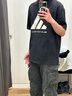 阿迪達(dá)斯 （adidas）男子透氣舒適圓領(lǐng)休閑運(yùn)動(dòng)短袖T恤 L碼 曬單實(shí)拍圖