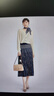 哥弟真的好（GIRDEAR）女裝中腰蔥紗針織中長(zhǎng)款魚(yú)尾半身裙A200085 藏藍(lán) M (3碼) 曬單實(shí)拍圖