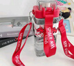迪士尼（DISNEY）兒童水杯夏季吸管杯雙飲大容量方形水壺小學(xué)生上學(xué)專用飲用水杯子 曬單實(shí)拍圖