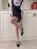 妙麗（Millies）品牌低跟瑪麗珍鞋女粗跟法式一字扣女鞋2025新款百搭通勤JK小皮鞋 棕色 35 (225mm)  標(biāo)準(zhǔn)碼 曬單實(shí)拍圖