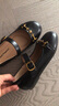 暇步士（Hush Puppies）女童皮鞋24春秋新款兒童公主鞋鏡面軟底演出鞋兒童單鞋方口皮鞋 HP4344黑色 32 適合腳長20.1cm 曬單實(shí)拍圖