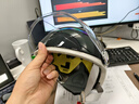 瘋狂芒果LANG MIPS-電動車頭盔3C認(rèn)證 男女夏季防曬透氣 電瓶摩托車輕便半盔推薦 【奶黑+茶色炫彩鏡片】 曬單實拍圖