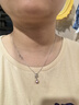 ALLOVE純銀項鏈女星星素鏈無吊墜鎖骨鏈替換素鏈百搭萬能裸鏈條diy飾品 曬單實拍圖