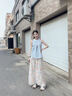 翊尚美花苞裙褲女夏季薄款休閑褲2025最新款小個子寬松顯瘦冰絲闊腿褲子 彩色小花 【花苞帶內(nèi)襯防走光】 M 【適合101-120斤】 曬單實拍圖
