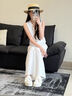 CHERY KALLY包頭半拖鞋女2025新款潮流夏季外穿真皮百搭女鞋 霜花白 37 (235mm) 曬單實拍圖