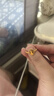 金至尊（3DG Jewellery）貓眼黃金戒指999足金戒指時(shí)尚新穎活口女戒生日禮物計價(jià) 金重3.62克（配珠寶禮盒） 曬單實(shí)拍圖