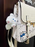 COW & KITTY正品凱蒂貓2025新款女士雙肩背包大容量斜挎包背包女生七夕禮物 白色送掛件禮盒 曬單實(shí)拍圖