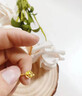 中國黃金（CHINA GOLD）黃金花朵戒指女款新款立體足金玫瑰花指環(huán)節日生日禮物送女友愛(ài)人 玫瑰花戒指 約0.5g 圈號12 曬單實(shí)拍圖