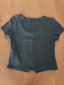 三彩2025夏季新款假兩件T恤花邊蝴蝶結短款修身短袖上衣純欲M 深邃灰 S 155/80A 曬單實(shí)拍圖