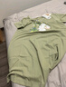 芬騰夏季薄款短袖純棉家居服大碼可愛睡衣全棉女款連衣睡裙 草綠 L 曬單實(shí)拍圖