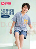 芬騰兒童睡衣7A抑菌A類棉2025夏季新款V領(lǐng)開衫卡通外穿男童短袖空調(diào)服 曬單實(shí)拍圖