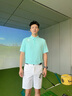 EUROPEAN TOUR歐巡賽高爾夫服裝男短袖T恤25夏季輕薄彈力運動(dòng)快干高爾夫Polo衫 蒂芙尼藍 L 曬單實(shí)拍圖