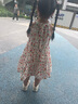 ASK JUNIOR吸濕透氣嬰幼裙子夏兒童掛脖吊帶連衣裙女童A字碎花裙 花色  110  曬單實(shí)拍圖