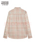 Teenie Weenie【天絲+亞麻】小熊女裝春夏季輕薄氣質(zhì)通勤時(shí)尚格紋潮流襯衣上衣 淺粉色 L 曬單實(shí)拍圖