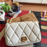CHARLES&KEITH25夏新品時(shí)尚菱格鏈條單肩斜挎小方包七夕禮物CK2-20671747 Cream奶白色 S 曬單實(shí)拍圖