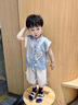G.DUCKKIDS小黃鴨周歲禮服男寶寶抓周衣服女漢服百日宴百天滿月嬰兒套裝夏季 紅色+香囊 73 3-7月建議寶寶6-8公斤左右CM 曬單實(shí)拍圖