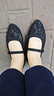 斯凱奇（Skechers）女鞋秋季蕾絲淺口單鞋平底時(shí)尚通勤鞋休閑瑪麗珍鞋158995 曬單實(shí)拍圖