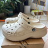 卡駱馳crocs貝雅云彩女士洞洞鞋戶外休閑鞋|208186 冬日白-11S(含智必星) 38 (240mm) 曬單實拍圖