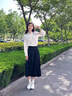 佐敘蝴蝶結(jié)職業(yè)裝白色襯衫女2025春秋新款飄帶領(lǐng)長(zhǎng)袖寬松雪紡百褶上衣 白色 L （110-120斤） 曬單實(shí)拍圖