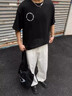 LOMBT美式純棉牛仔褲男夏季寬松透氣百搭休閑直筒闊腿長褲子TS01白色XL 曬單實拍圖