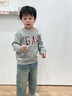 Gap【大小童同款】男女童2025秋季新款logo抓絨衛(wèi)衣兒童裝829305 灰色 110 /56(4-5歲) 曬單實(shí)拍圖