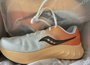 Saucony索康尼浪潮2跑鞋男夏季透氣跑步鞋減震進(jìn)階訓(xùn)練運動鞋子TIDE2 白桔黑8 42 曬單實拍圖