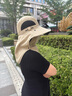 偶森太陽(yáng)能風(fēng)扇帽防曬帽女防曬面罩口罩戶外遮陽(yáng)帽充電兩用干活漁夫帽 曬單實(shí)拍圖