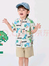 巴拉巴拉童裝男童短袖套裝兒童兩件套寶寶衣服夏裝卡通潮 白色調00311 90 曬單實(shí)拍圖