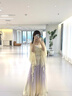 古典舞蹈服裝女飄逸紗衣身韻仙氣雪紡上衣演出表演服中國舞練功服 紫黃套裝+白色吊帶【領(lǐng)口帶珠子】 S 曬單實(shí)拍圖