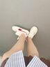 回力四季芒果頭板鞋女款2025新款春季百搭鞋子厚底小白鞋復(fù)古德訓(xùn)鞋 米紅 37 曬單實(shí)拍圖