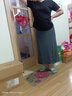 婧麒（JOYNCLEON）孕婦套裝2025春夏新款時(shí)尚休閑百搭顯瘦半身裙兩件套 黑色T恤+深灰色半身裙 Jtz191109 L 曬單實(shí)拍圖