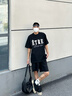 FPA戶(hù)外運動(dòng)暗格短褲子 男款夏季輕薄透氣直筒多巴胺休閑寬松五分褲 黑色 L 曬單實(shí)拍圖