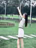 樂卡利學(xué)院風(fēng)套裝連衣裙子夏裝搭配一整套時尚小個子穿搭奶系兩件套 短袖+短裙【杏色均碼】 曬單實(shí)拍圖