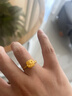 中國(guó)黃金（CHINA GOLD）黃金戒指女足金小方糖戒指開口戒指七夕情人節(jié)禮物送女友老婆 足金小方糖戒約2.6g*甄選禮盒 曬單實(shí)拍圖