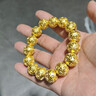 鑫誠盛3D硬金999足金黃金招財金錢珠銅錢金珠子貔貅DIY串珠手鏈 無氰14MM金錢珠約1.2g 曬單實(shí)拍圖
