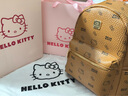 凱蒂貓（hellokitty）雙肩包時(shí)尚百搭女大學(xué)生書(shū)包大容量輕奢高級感女包包休閑旅游背包 棕色 大號（尺寸：27*14*31） 曬單實(shí)拍圖