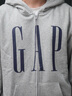 Gap【情人節(jié)】男女裝秋季新款印花抓絨寬松運(yùn)動(dòng)連帽衫衛(wèi)衣786920 灰色 XL (180/100A) 亞洲尺碼 曬單實(shí)拍圖