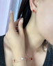 珍·尚銀【中國黃金授權】銀925四葉草項鏈女七夕情人節(jié)生日禮物女朋友 四葉草項鏈【紅瑪瑙】 曬單實拍圖
