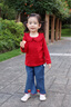 幼歌（YOUGE）嬰幼兒秋季新款純色木耳邊柔軟上衣舒適娃娃領(lǐng)打底衫潮 紅色 90 cm 曬單實(shí)拍圖