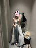 UR2025春季新款女裝芭蕾風木耳邊鏤空吊帶連衣裙UYL750029 曬單實拍圖