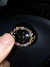 小米星碧璽戒指女男指環(huán)尾戒東海水晶翡翠玉石素圈戒圈情侶對戒黃金戒指 戒圈約8#(碧璽約3mm，足金約3mm) 曬單實(shí)拍圖