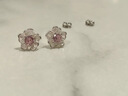 胖東來品質(zhì)999純銀耳釘女銀飾2024新款潮不過敏耳環(huán)足銀光面四葉草耳飾禮物 通體999純銀一對 送證書 櫻花粉 曬單實(shí)拍圖
