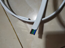 德力西電線RVV電纜線2/3芯國標(biāo)紫1.5 2.5 4平方電源軟/硬護(hù)套線 國標(biāo)足米 BVVB硬線白色（扁護(hù)套) 3芯 4平方毫米 1m 曬單實(shí)拍圖