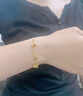周大金 CHOW TAI KING黃金999足金四葉草手鏈女生輕奢紅瑪瑙手飾情人節(jié)生日禮物送女友 黃金四葉草手鏈【順豐+刻字】 曬單實拍圖
