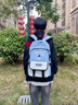 途尊書(shū)包男生大學(xué)生電腦包高中初中生雙肩包旅行大容量小學(xué)生護脊包女 黑色大號【加強版+肩帶加固】 單個(gè)包包 曬單實(shí)拍圖