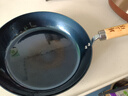 臻三環(huán)手工鐵鍋平底煎鍋烤肉煎鍋無涂層不易粘鍋小平底鍋輔食 廚房好物 烤藍(lán)木把 24cm 曬單實(shí)拍圖