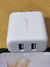 綠聯(lián) 蘋果充電器手機(jī)充電頭快充3.4A雙口USB數(shù)據(jù)線插頭適用iPhone蘋果華為小米安卓手機(jī)平板 5V3.4A直插-白色 曬單實(shí)拍圖