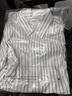 速寫男裝春新款襯衣豎條紋休閑襯衫長(zhǎng)袖錯(cuò)位拼接設(shè)計(jì)時(shí)髦優(yōu)雅 192白底細(xì)條 M 曬單實(shí)拍圖